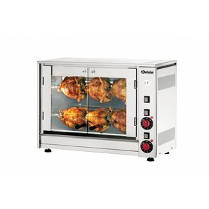 Bartscher Electric Rotisserie Grill 2 Splits, 6 Chickens, 2,8 kW