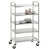 Bartscher Nickel-Chrome Steel 5 Tier Service Trolley 1540 x 600 x 920 mm