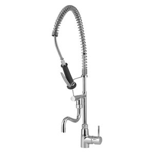 Bartscher Bateria stojąca jednouchwytowa ze spryskiwaczem, wylewką i mieszaczem, wysokość 1540 mm Bartscher Bateria stojąca jednouchwytowa ze spryskiwaczem, wylewką i mieszaczem, wysokość 1540 mm