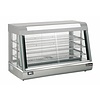 Bartscher Countertop Heating Display 152 L, 3-Level, 1,84 kW, from 30 to 90 °C, with Slanted Glass, Grey