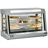 Bartscher Countertop Heating Display 152 L, 3-Level, 1,84 kW, from 30 to 90 °C, with Slanted Glass, Grey
