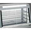Bartscher Countertop Heating Display 152 L, 3-Level, 1,84 kW, from 30 to 90 °C, with Slanted Glass, Grey
