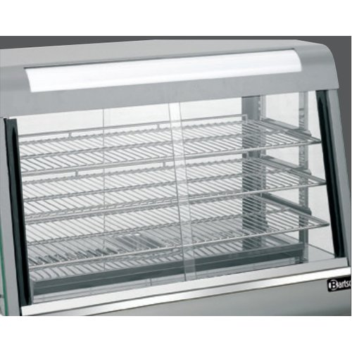 Bartscher Countertop Heating Display 152 L, 3-Level, 1,84 kW, from 30 to 90 °C, with Slanted Glass, Grey Bartscher Countertop Heating Display 152 L, 3-Level, 1,84 kW, from 30 to 90 °C, with Slanted Glass, Grey