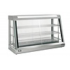 Bartscher Nablatowa witryna grzewcza 373 L, 3-poziomowa, 2,20 kW, od 30 do 90 °C, z szybą skośną, szara