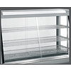 Bartscher Nablatowa witryna grzewcza 373 L, 3-poziomowa, 2,20 kW, od 30 do 90 °C, z szybą skośną, szara