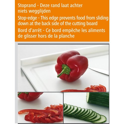 Bartscher Plastic Cutting Board 580 x 580 mm White with Cutout