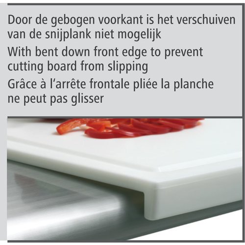 Bartscher Plastic Cutting Board 580 x 580 mm White with Cutout