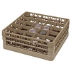 Bartscher Kosz do zmywarki na szkło 25 przegród / 500 x 500 x 266 mm, brązowy