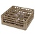 Bartscher Kosz do zmywarki na szkło 25 przegród / 500 x 500 x 266 mm, brązowy