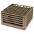 Bartscher Kosz do zmywarki na szkło 49 przegród / 500 x 500 x 266 mm, brązowy