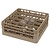 Bartscher Kosz do zmywarki na szkło 25 przegród / 500 x 500 x 306 mm, brązowy