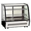 Bartscher Refrigerated Display Rectangular, 120 L, from 2°C to 12°C, Countertop, Black-Silver