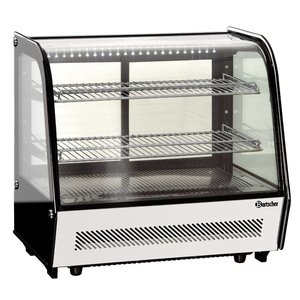 Bartscher Refrigerated Display Rectangular, 120 L, from 2°C to 12°C, Countertop, Black-Silver Bartscher Refrigerated Display Rectangular, 120 L, from 2°C to 12°C, Countertop, Black-Silver