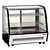 Bartscher Refrigerated Display Rectangular, 120 L, from 2°C to 12°C, Countertop, Black-Silver