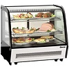 Bartscher Refrigerated Display Rectangular, 120 L, from 2°C to 12°C, Countertop, Black-Silver