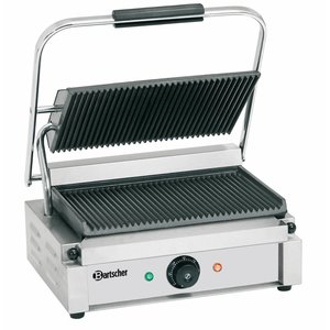 Bartscher Grill kontaktowy pojedyńczy żeliwny, płyta ryflowana, 335 x 230 mm, 2,2 kW