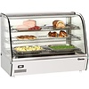 Bartscher Countertop Heating Display 160 L, 3-Level, 1,50 kW, from 30 to 90 °C, with Bent Glass, Silver