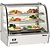 Bartscher Countertop Heating Display 120 L, 3-Level, 1,10 kW, from 30 to 90 °C, with Bent Glass, Silver, Sliding Doors