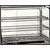 Bartscher Countertop Heating Display 120 L, 3-Level, 1,10 kW, from 30 to 90 °C, with Bent Glass, Silver, Sliding Doors