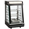 Bartscher Countertop Heating Display 52 L, 3-Level, 1,20 kW, from 30 to 110 °C, with Slanted Glass, Black