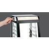 Bartscher Countertop Heating Display 52 L, 3-Level, 1,20 kW, from 30 to 110 °C, with Slanted Glass, Black