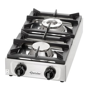 Bartscher Countertop Gas Cooker with 2 Burners Alongside, 11 kW Bartscher Countertop Gas Cooker with 2 Burners Alongside, 11 kW