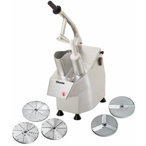 Bartscher Szatkownica do warzyw 550 W z zestawem 5 tarcz i dociskaczem Bartscher Szatkownica do warzyw 550 W z zestawem 5 tarcz i dociskaczem