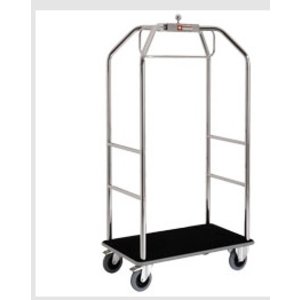 Diamond Carriage for luggage & cloakroom "chromed", 2 wheels with brakes