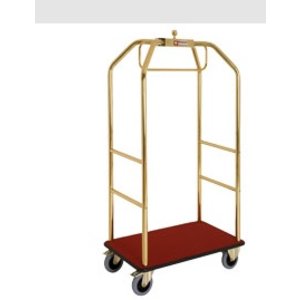 Diamond Carriage for luggage & cloakroom "gilded", 2 wheels with brakes