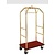 Diamond Carriage for luggage & cloakroom "gilded", 2 wheels with brakes