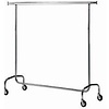 Diamond Clothes hanger on dismountable castors, chromed