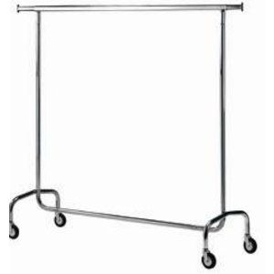 Diamond Clothes hanger on dismountable castors, chromed