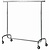 Diamond Clothes hanger on dismountable castors, chromed