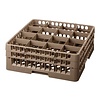 Bartscher Kosz do zmywarki na szkło 16 przegród / 500 x 500 x 183 mm, brązowy