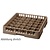 Bartscher Kosz do zmywarki na szkło 36 przegród / 500 x 500 x 225 mm, brązowy