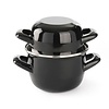 Hendi Enameled Mussels Pot with Lid 0,8 L Ø 125 mm