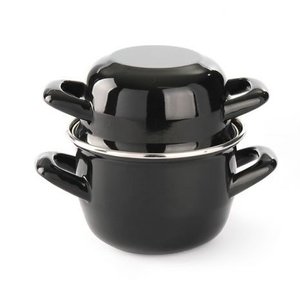 Hendi Enameled Mussels Pot with Lid 0,8 L Ø 125 mm Hendi Enameled Mussels Pot with Lid 0,8 L Ø 125 mm