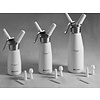 Hendi Whipped Cream Dispenser 1 L, White (with 3 Different Nozzles and Cleaning Brush)