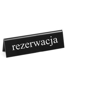 Hendi Tabliczka informacyjna, stojąca - Rezerwacja, dwustronna, 130x35x(H)40 Hendi Tabliczka informacyjna, stojąca - Rezerwacja, dwustronna, 130x35x(H)40