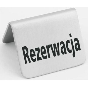 Hendi Tabliczka informacyjna, stojaca - rezerwacja, 50x40 mm - zestaw 4 szt. Hendi Tabliczka informacyjna, stojaca - rezerwacja, 50x40 mm - zestaw 4 szt.