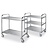 XXLselect Chrome Steel 2 Tier Service Trolley 930 x 900 x 590 mm
