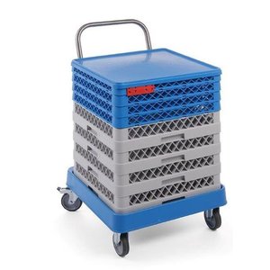XXLselect Trolley for dishwasher racks with handle