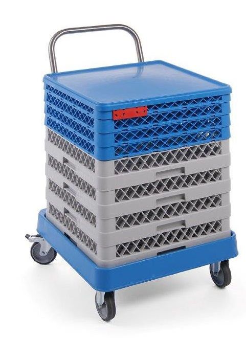 Noble Products Gray Dish Rack and Glass Rack Dolly with 31 inch Handle