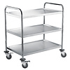 TOM-GAST Stainless Steel 3 Tier Service Trolley 950 x 900 x 600 mm