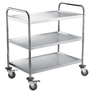 TOM-GAST Stainless Steel 3 Tier Service Trolley 950 x 900 x 600 mm TOM-GAST Stainless Steel 3 Tier Service Trolley 950 x 900 x 600 mm