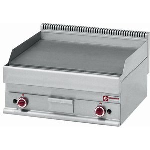 Diamond Countertop Gas Cast Iron Griddle Smooth, 2 Heating Zones, 9800 kcal/h