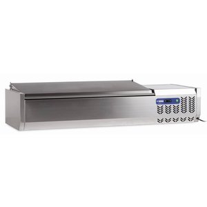 Diamond Top unit for storing ingredients 7x 1/4 GN, 340W, from 2 to 10°C with Stainless Steel Lid Diamond Top unit for storing ingredients 7x 1/4 GN, 340W, from 2 to 10°C with Stainless Steel Lid