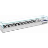 Diamond Top unit for storing ingredients 10x 1/3 + 1/2 GN, 190W, from 0 to 8°C with Straight Glass