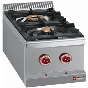 Diamond Countertop Gas Cooker with 2 Burners, 12040 kcal / h