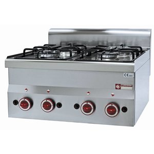 Diamond Countertop Gas Cooker with 4 Burners, 11870 kcal / h